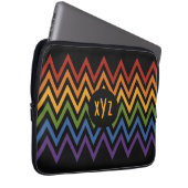 Rainbow Zickzack Pattern angepasste Laptop-Ärmel Laptopschutzhülle (Vorne Rechts)
