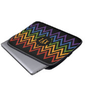 Rainbow Zickzack Pattern angepasste Laptop-Ärmel Laptopschutzhülle (Vorne Knopf)