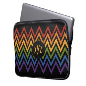 Rainbow Zickzack Pattern angepasste Laptop-Ärmel Laptopschutzhülle (Vorderseite Links)