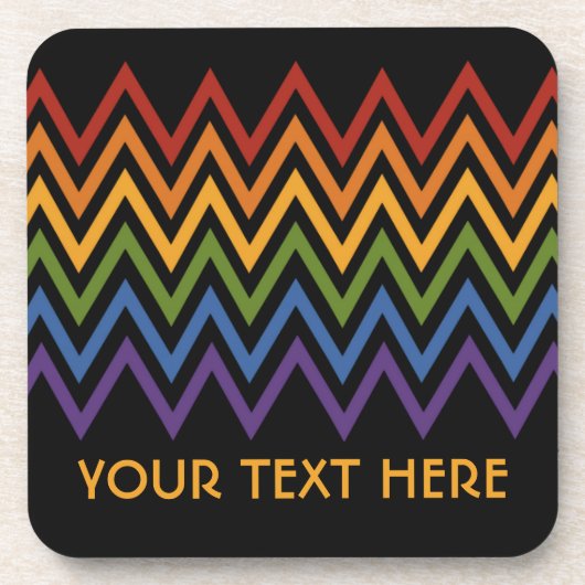 Rainbow Zickzack Pattern benutzerdefinierte Unters Untersetzer (Vorderseite)