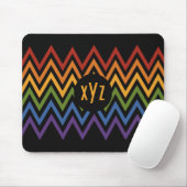Rainbow Zickzack Pattern Custom Mousepad (Mit Mouse)