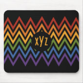 Rainbow Zickzack Pattern Custom Mousepad (Vorne)