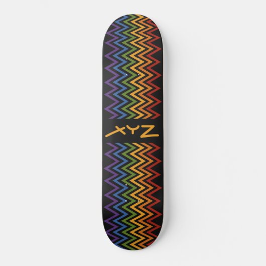 Rainbow Zickzack Pattern-Custom-Skateboard Skateboard (Vorderseite)