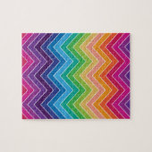 Rainbow Zickzack Pattern Moderne Geschenke Puzzle (Horizontal)