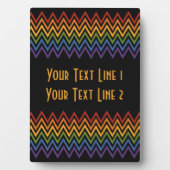 Rainbow Zickzack Pattern-Zollplakette Fotoplatte (Vorderseite)