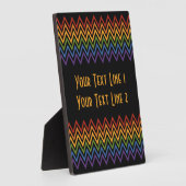 Rainbow Zickzack Pattern-Zollplakette Fotoplatte (Seite)