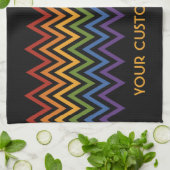 Rainbow Zickzack Patternhandtuch Geschirrtuch (Gefaltet)