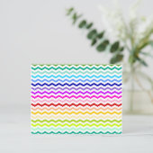 Rainbow Zickzack Postkarte (Stehend Vorderseite)