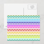 Rainbow Zickzack Postkarte (Vorne/Hinten)