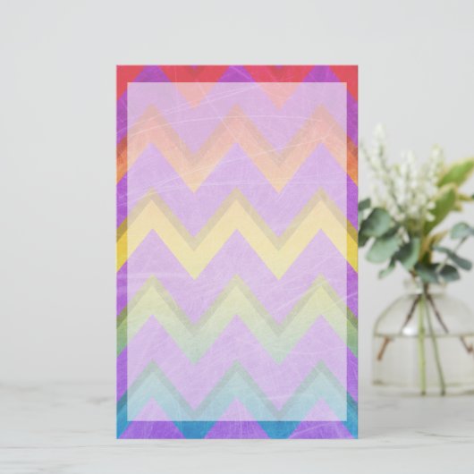 Rainbow Zickzack von Shirley Taylor Briefpapier (Stehend Vorderseite)