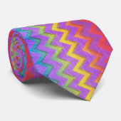 Rainbow Zickzack von Shirley Taylor Krawatte (Gerollt)