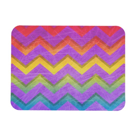Rainbow Zickzack von Shirley Taylor Magnet (Horizontal)