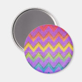 Rainbow Zickzack von Shirley Taylor Magnet (Vorderseite/Rückseite)
