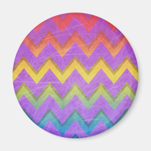 Rainbow Zickzack von Shirley Taylor Magnet (Vorne)