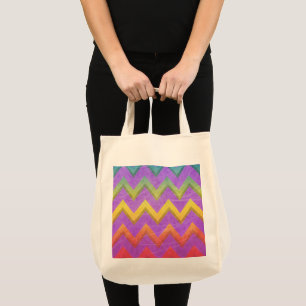 Rainbow Zickzack von Shirley Taylor Tote Bag Tragetasche