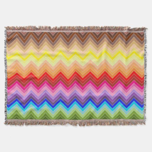 Rainbow Zig Zag Decke (Vorderseite)