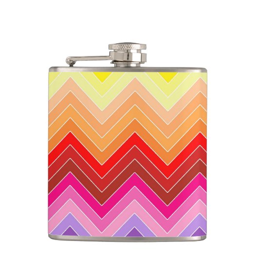 Rainbow Zig Zag Flachmann (Vorderseite)