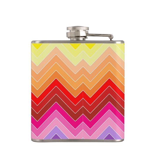 Rainbow Zig Zag Flachmann (Rückseite)