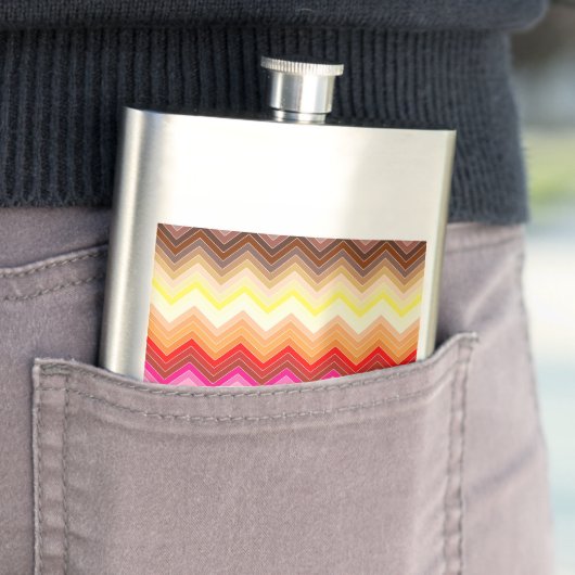 Rainbow Zig Zag Flachmann (Beispiel)