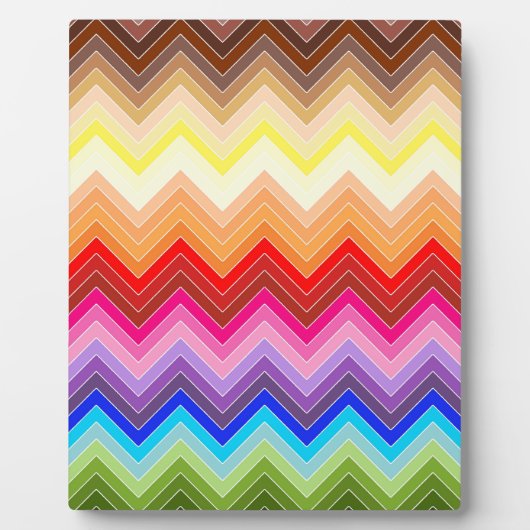 Rainbow Zig Zag Fotoplatte (Vorderseite)