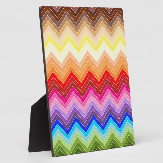 Rainbow Zig Zag Fotoplatte (Seite)