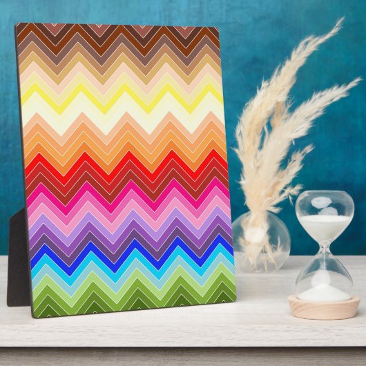 Rainbow Zig Zag Fotoplatte (Seite)