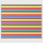 Rainbow Zig Zag Geschenkpapier (Flach)
