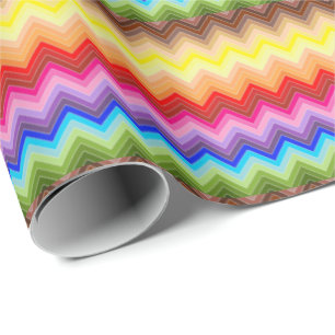 Rainbow Zig Zag Geschenkpapier