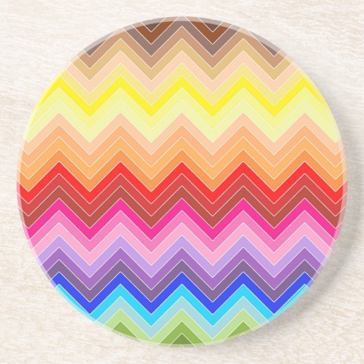 Rainbow Zig Zag Getränkeuntersetzer (Vorne)