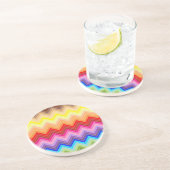 Rainbow Zig Zag Getränkeuntersetzer (Seite)