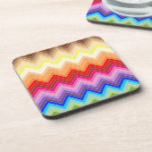 Rainbow Zig Zag Getränkeuntersetzer (Linke Seite)