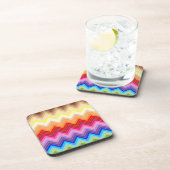 Rainbow Zig Zag Getränkeuntersetzer (Rechte Seite)