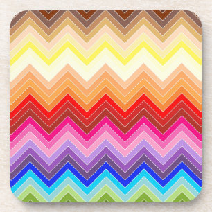 Rainbow Zig Zag Getränkeuntersetzer