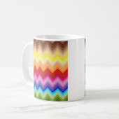 Rainbow Zig Zag Kaffeetasse (Vorderseite Links)