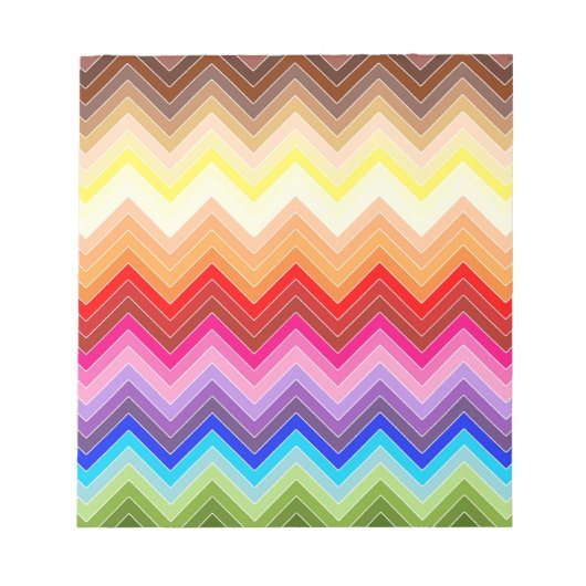 Rainbow Zig Zag Notizblock (Vorderseite)
