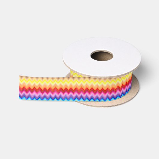Rainbow Zig Zag Satinband (Spule)