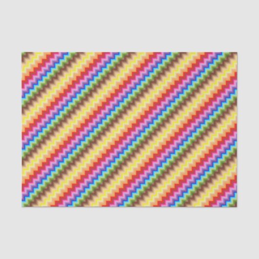 Rainbow Zig Zag Seidenpapier (Vorderseite)
