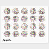 Rainbow Zig Zag Sticker (Blatt)