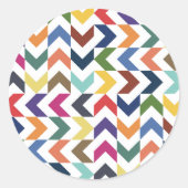 Rainbow Zig Zag Sticker (Vorderseite)