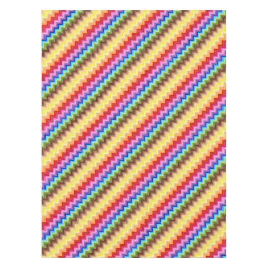 Rainbow Zig Zag Tischdecke (Vorderseite)