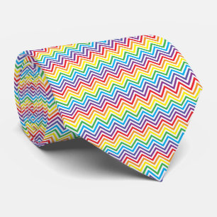 RAINBOW Zigzag Muster - anpassbarer Hintergrund Krawatte