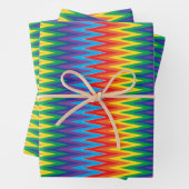 Rainbow Zigzag Muster Geschenkpapier Set (Beispiel)