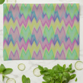 Rainbow Zigzags B Geschirrtuch (Gefaltet)