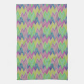 Rainbow Zigzags B Geschirrtuch (Vertikal)