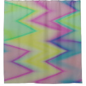 Rainbow Zigzags Duschvorhang (Vorderseite)