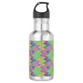 Rainbow Zigzags Edelstahlflasche (Vorderseite)