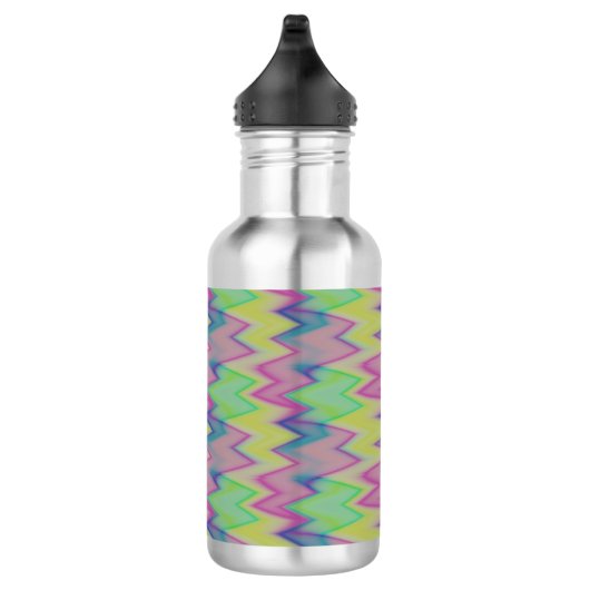 Rainbow Zigzags Edelstahlflasche (Rechts)