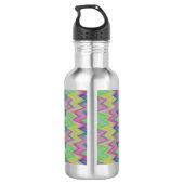 Rainbow Zigzags Edelstahlflasche (Rückseite)