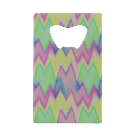 Rainbow Zigzags Geldbeutel Flaschenöffner (Vorderseite)