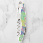 Rainbow Zigzags Kellnermesser (Vorderseite)